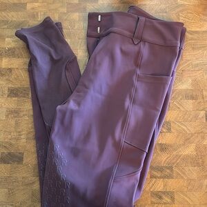 Free Ride Equestrian 2.0 Pro Breeches in Plum Sparkle.